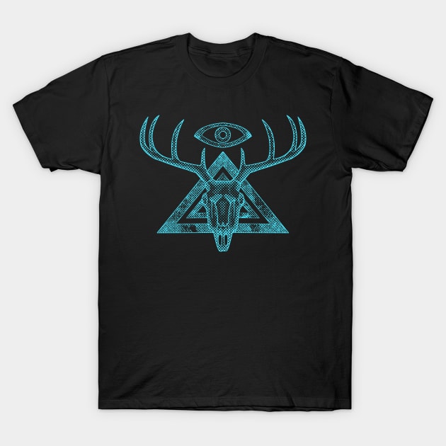 Illuminati Deer Skull T-Shirt by AwePup